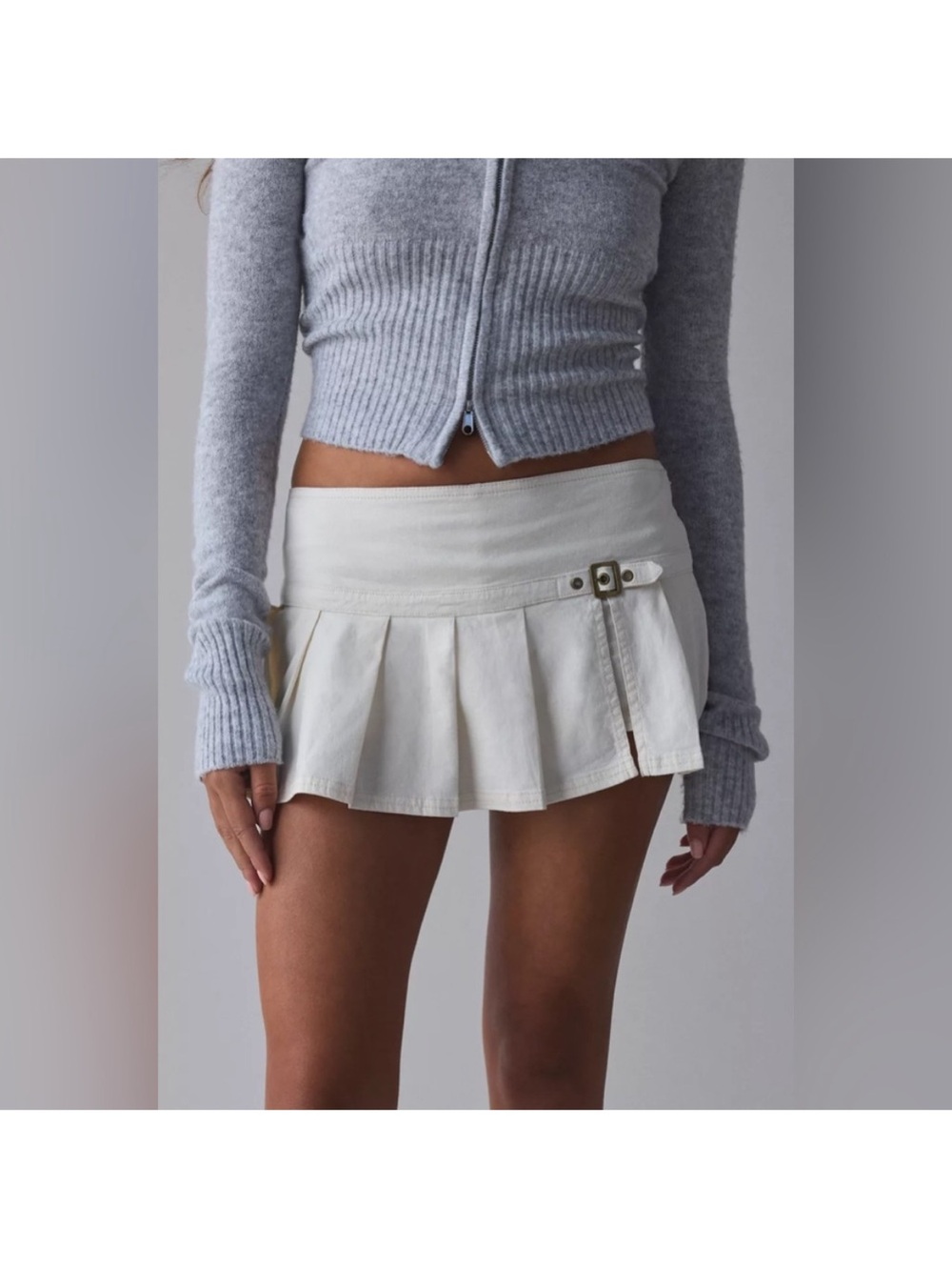 Urban Outfitters Cream Mini Skirt